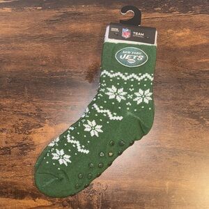 New York Jets For Bare Feet Snowflake Lane Cozy Cabin OSFM NWT